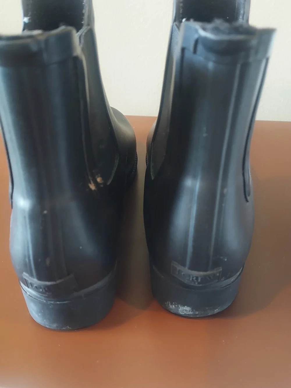 J Crew Black Chelsea Rain Boots - Slip-On Waterproof Ankle Boots